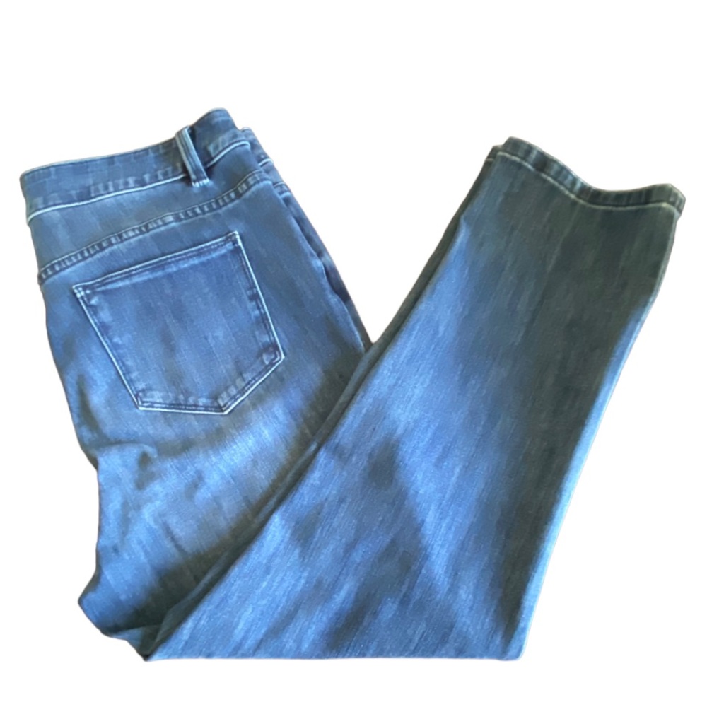 SOFT SURROUNDINGS Jeans Cropped Medium Wash Pull On 5-Pockets Soft Size Medium